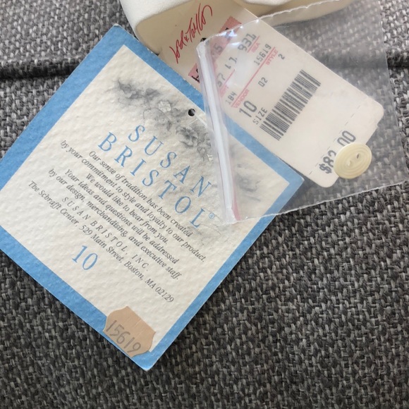 VTG Susan Bristol sheer ivory long sleeve blouse - Picture 10 of 10